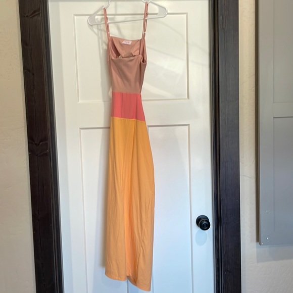 Pink Lily Colorblock Cutout Dress - Picture 1 of 3